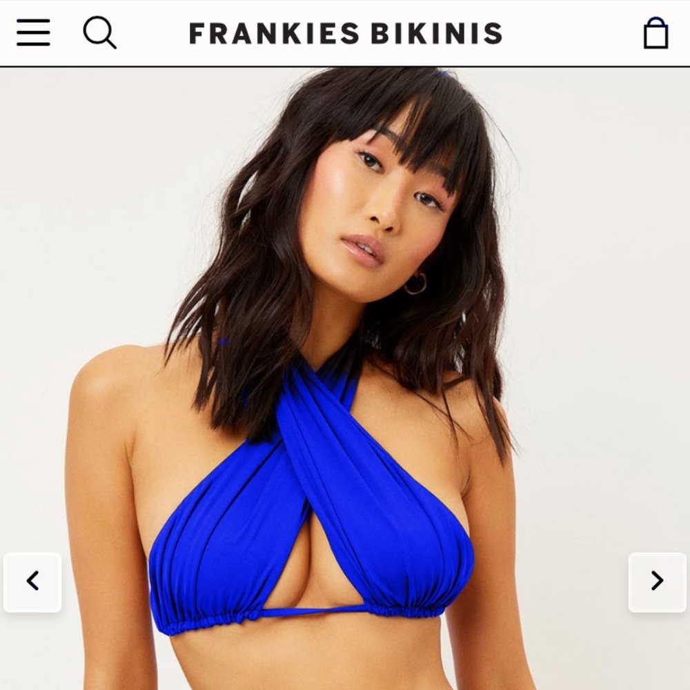 Frankies Bikinis Bash Wrap Halter Bikini Top
